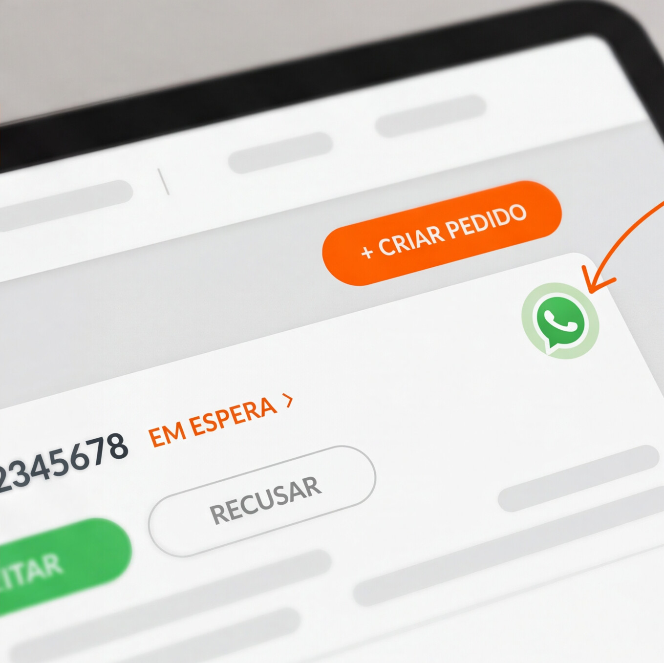 Painel de pedidos do Delivery Direto com envio de status do pedido pelo WhatsApp
